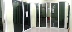 Pintu sleding dan kaca mati